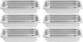 [Set of 6] 2 1/2 inch Deep Steem Tabel Pans Third Size Anti-jam Stainless Steel (6 Third Size)