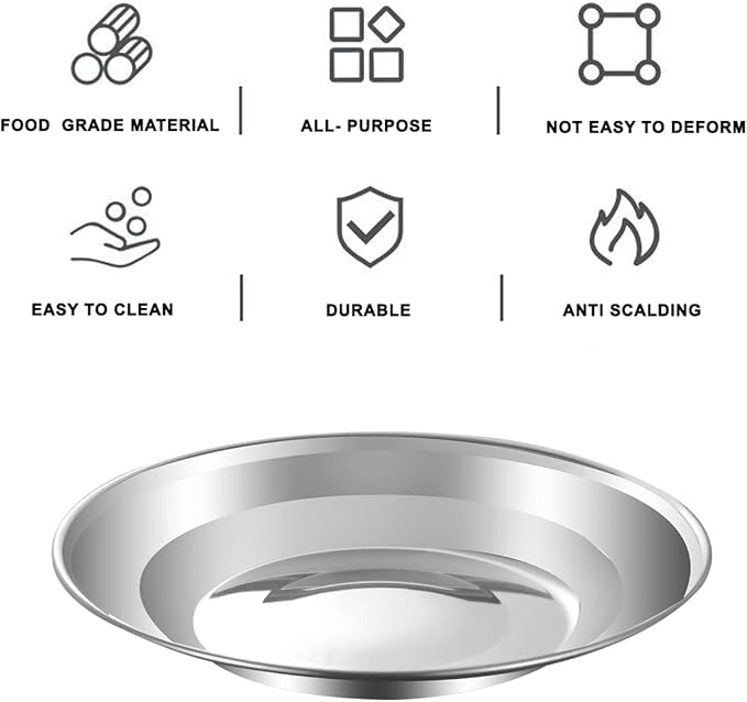 Camping Mess Kit Camping Dishes Set Stainless Steel Tableware Mess Kit Includes Plate Bowl Cup Spoon Fork Knife in Mesh Bags for Camping Backpacking &amp Hiking for 2 Person