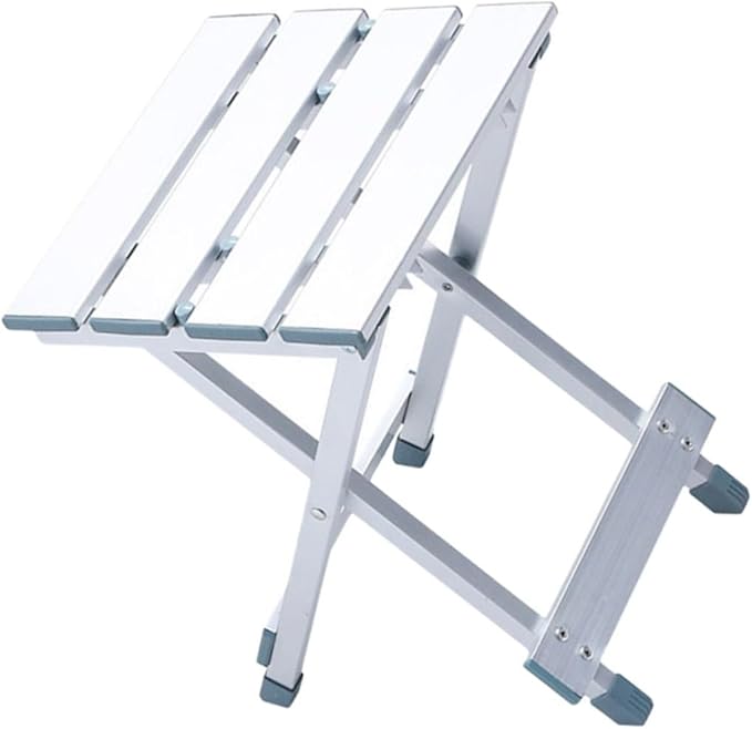 CHILDWEET Outdoor Folding Chair Aluminum Alloy Stool Multipurpose Portable Stool for Kitchen Garden