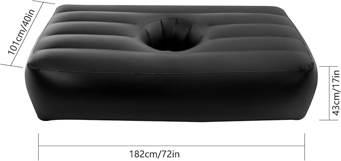 BBL Bed After Surgery for Sleeping Brazilian Butt Lift Recovery Pillow with Hole Inflatable Pool Float Floatie Large Blow Up Summer Beach Swimming Floaty Party Toys for Kids Adults