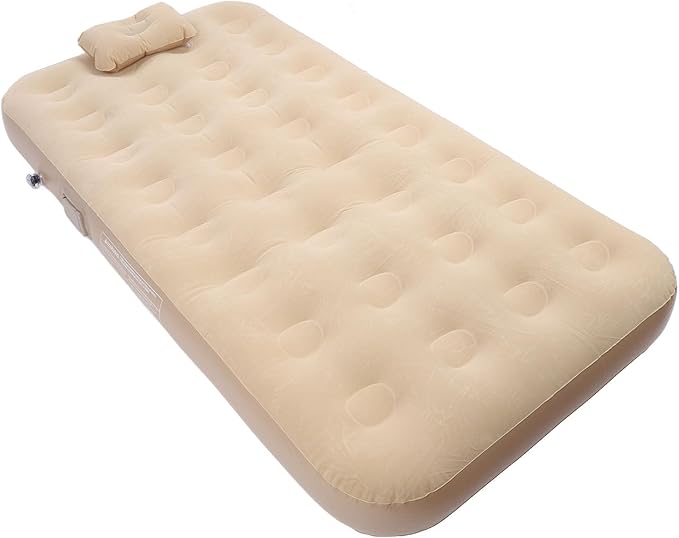 74.8in Self Inflating Air Mattress Blow Up Mattress Inflatable Sleeping Mat with Built in Pump Soft Flocking Layer 190CM for Camping Home Travel Guests