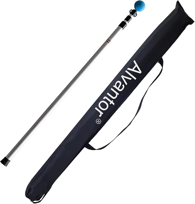 Alvantor Aluminum Telescoping Tarp Poles Adjustable Rods and Round Pad for Alvantor Screen House &amp Bubble Tent &amp Vendor Booth