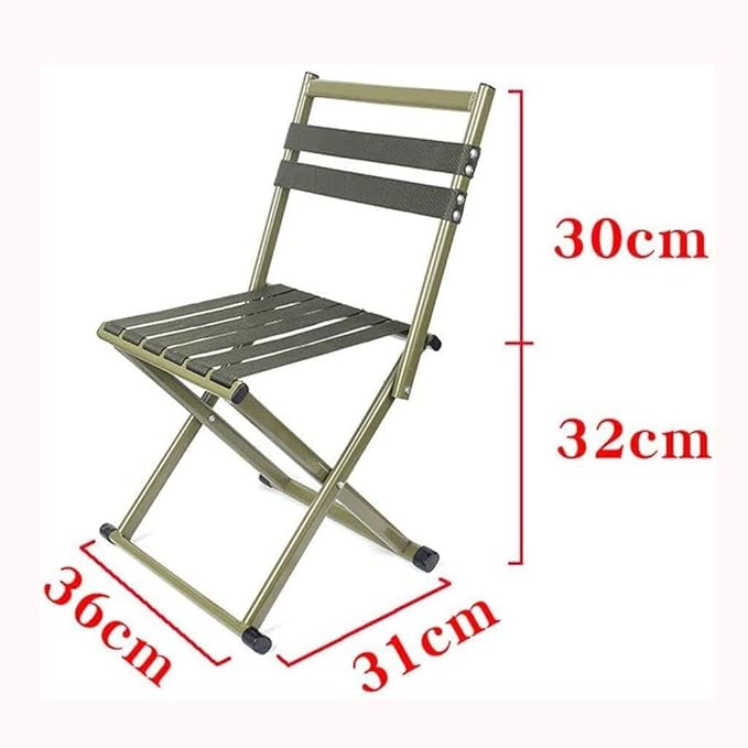 Portable Folding ChairPortable Folding Compact Chair Back Rest Camping Hiking Fishing Beach Stool