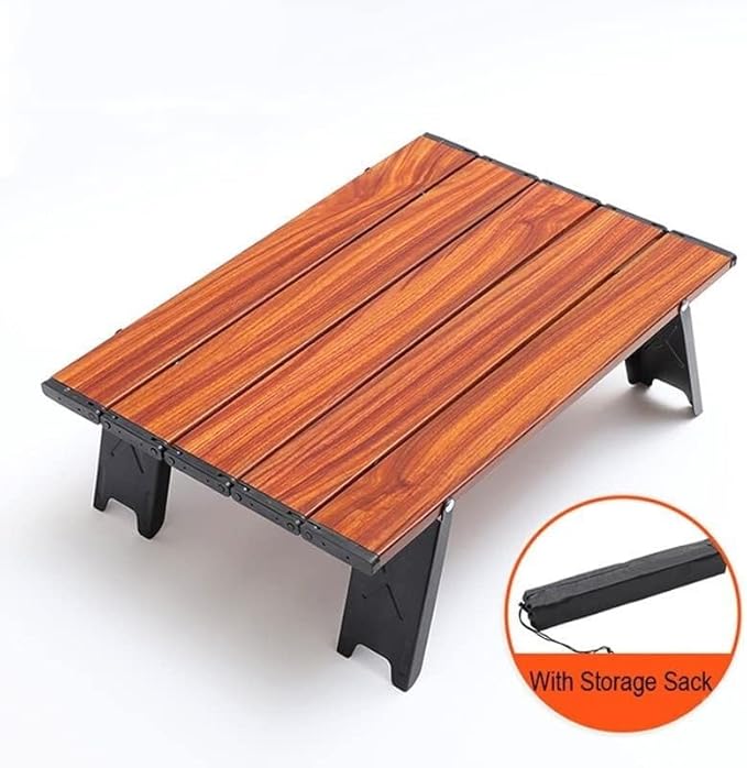 Portable Foldable Camping Table – Lightweight Aluminum Picnic Table with Carrying Bag – Ideal for Hiking Fishing Beach and Outdoor Activities – 29x41.2x13cm