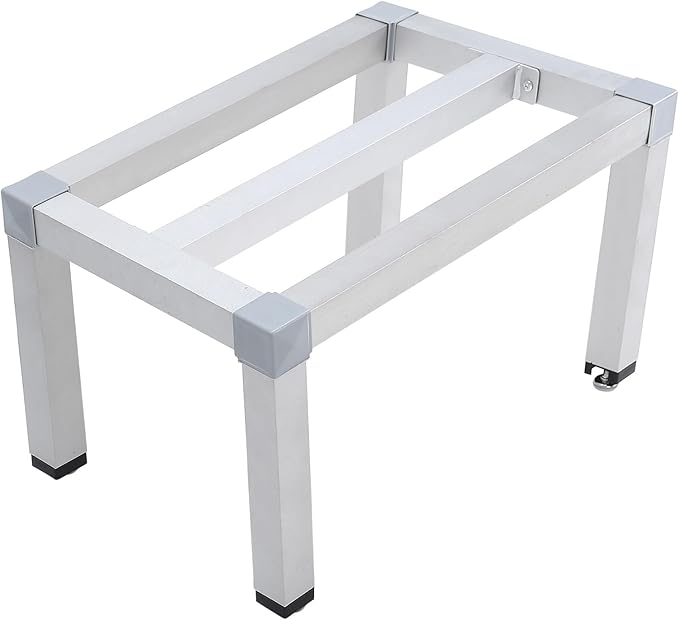 Acekool 1000 Lbs Heavy Duty Aluminum Storage Rack with Off-Floor Design18x12x12 Aluminum Storage Rack Rustproof and Space-Saving Ideal for Kitchen Restaurant Supermarket Garage and Vehicles