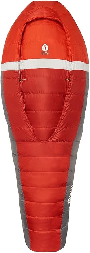 Sierra Designs Backcountry Bed 20 Degree Sleeping Bag with 650 Fill Dridown - Lightweight Zipperless Down Sleeping Bag for Camping &amp Backpacking -Men Women &amp 2 Person