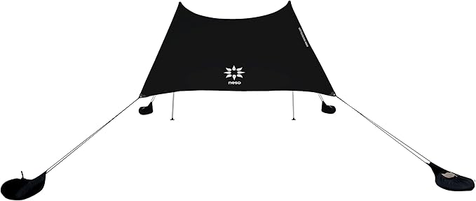 Neso Grande Portable Beach Tent Sun Shelter - Lightweight Beach Shade Canopy - Easy Setup for Family Outings - Patented Reinforced Corners - UPF 50+ Sun Protection - 7ft Tall 9 x 9ft
