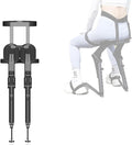 Portable Invisible Travel Stool Adjustable Exoskeleton Levitation Seat Ergonomic Lightweight Seat for Work Fishing Load in The Metro 330Lbs Black