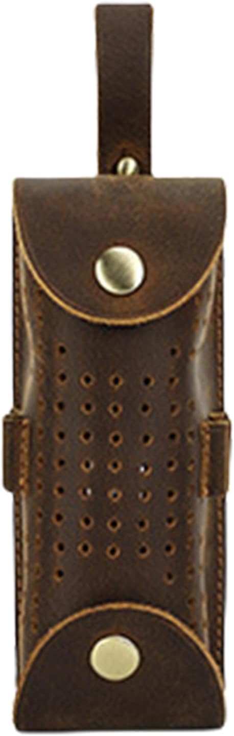 3 Slots Golfs Balled Storage Bag Leather Golfs Balled Bag with Tees Holder Practical Golfs Balled Container for Golfers