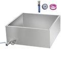 Maple Syrup Evaporator Pan 24 x 24 x 10 Inch Maple Syrup Pan 24.9 Gal 304 Stainless Steel Maple Syrup Evaporator Boiling Maple Syrup with Valve and Thermometer