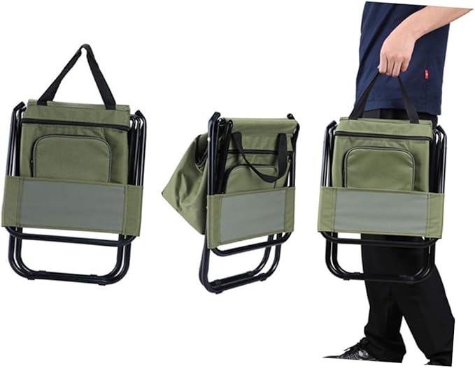 Folding Fishing Lounge Chairs Ice Pack Storage High Density Oxford Portable Camping Chair for Beach