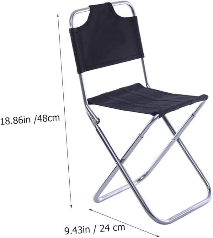 Outdoor Foldable Fishing Chair Backrest 1PCS Lightweight Aluminum Alloy Portable Stool for Camping Travel and Fishing