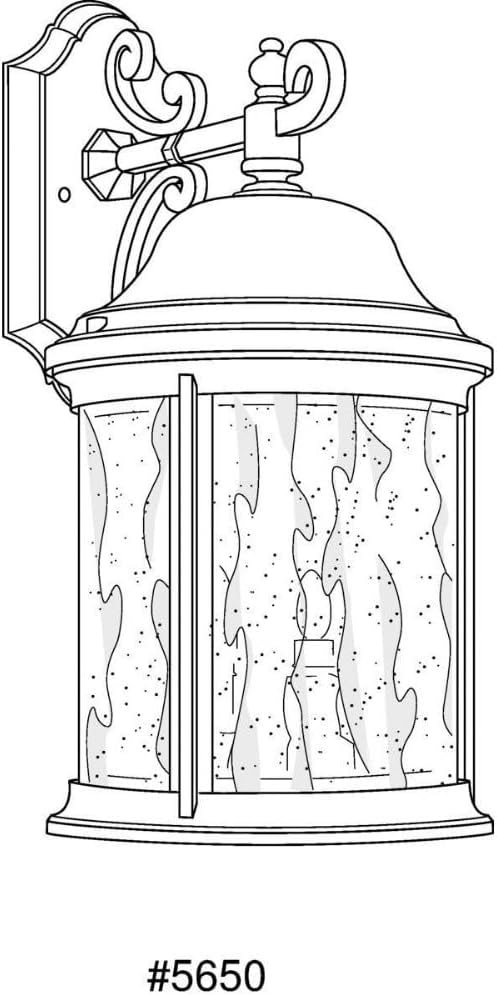 Progress Lighting Ashmore Collection 3-Light Water Seeded Glass New Traditional Outdoor Medium Wall Lantern Light Textured Black