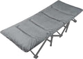 LITA XL Cot Pads for Camping Soft Comfortable Cotton Thick Sleeping Cot Mattress Pad 72x26 Grey and Navy Blue (Only Pad)