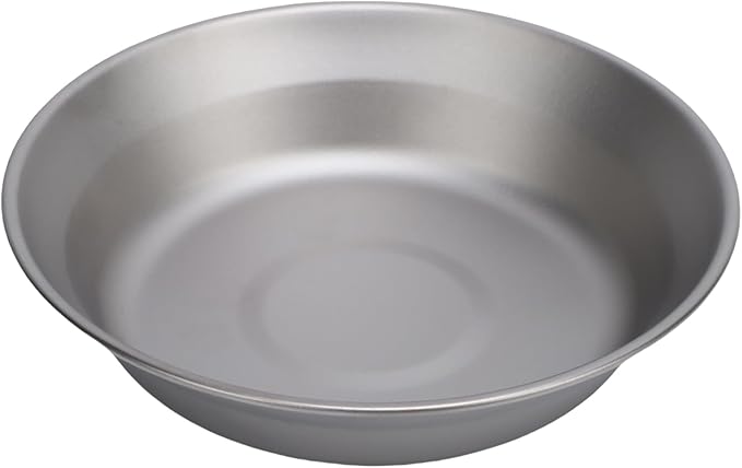 Fabater Ti Camping Plate 500ml Lightweight Outdoor Dish Cookware with Multi Functional Camping Utensil for Backpacking Hiking Fishing Picnic Survival BBQ Cooking