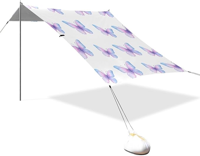 ButterflyCamping Sun Shelters 9.2 x 10.5 FT Beach Canopy Tent Sun Shade with Carrying Bag for Camping Trips Fishing Backyard Fun or Picnics 21341668