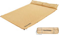 Naturehike Camping Sleeping Pad Ultralight Camping Mat 2 Person with Pillow Fast Inflating Memory Foam Sleeping Pad for Hiking RV Camping Yellow