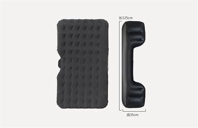 Car Inflatable Mattress Car Camping Travel Mattress Car Trunk Inflatable Mattress Foldable Storage Camping Outdoor Travel Bed (Black)