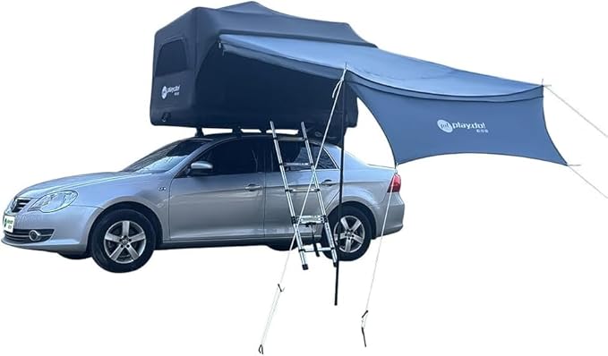 UNISTRENGH Waterproof Inflatable Car Rooftop Tent Lightweight Portable Family Outdoor Camping Roof Top Tent for SUV Jeep Cars