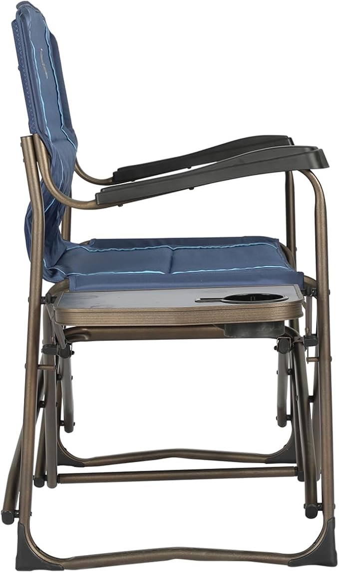 Timber Ridge Double Camping Chair Foldable Loveseat Directors Chairs Oversized Double Folding Camping Chairs with 2 Side Tables 2 Person Lawn Chair Heavy Duty Support 600 LBS for Outdoor Blue