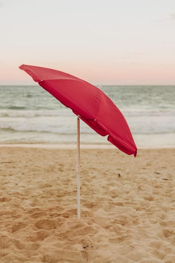 PICNIC TIME NCAA USC Trojans Outdoor Canopy Sunshade Beach Umbrella 5.5' - Small Patio Umbrella - Beach Chair Umbrella
