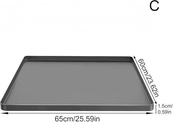 Dishwasher Drain Pan Mat Washing Machine Tray with Raised Edged Portable Nonslip Silicone Under Dishwasher Drip Flexible Dishwasher Drying Mat