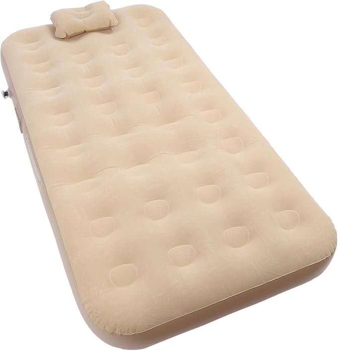 74.8in Self Inflating Air Mattress Blow Up Mattress Inflatable Sleeping Mat with Built in Pump Soft Flocking Layer 190CM for Camping Home Travel Guests
