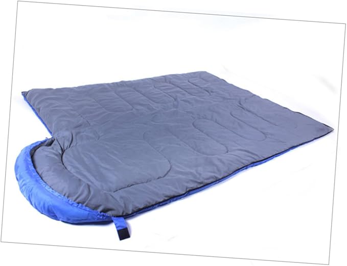 POPETPOP Outdoor Envelope with Drawstring Hood Lightweight Camping Gear for Hiking Backpacking Trekking in Spring Summer Autumn Compression Storage Included Blue