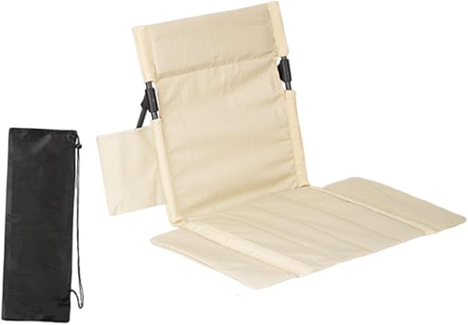Outdoor Camping Backrest Padded Cushion Pad with Carry Bag Floor Backrest Chair for Trekking