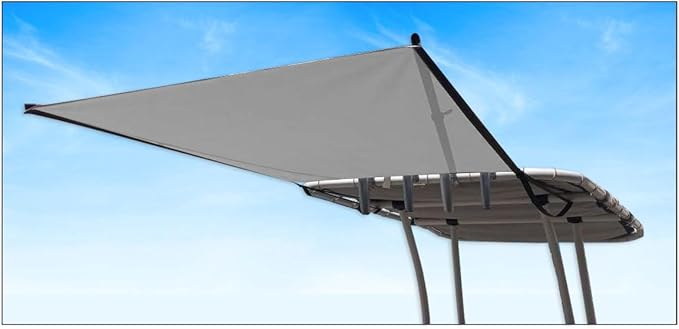 T-Top Extender/Sun Shade Easy Install Extend Shaded Area up to 5ft (Gray Width 6' x Length 5')