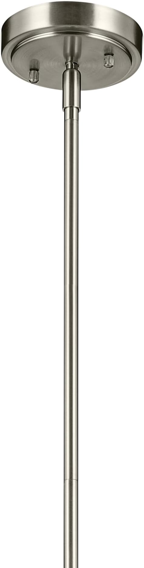 Everly 13.75 1-Light Bell Pendant with Clear Seeded Glass in Brushed Nickel for a Kitchen Island Dining Nook or Home Bar (13.75 x 7) 42456NICS