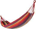 BESPORTBLE 280x100cm Portable Canvas Hammock for Outdoor Camping Travel Garden Use Comfortable Double-Single Design Tree Straps and Carry Bag