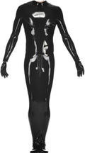Black Latex Sleeping Bag Body Bag Crotch and Back Zipper Rubber Tight Sleep Sack