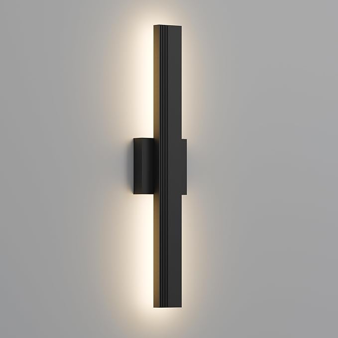 LamQee 23.6 In Aluminum Long Outdoor Wall Light 3000K 1600LM Integrated LED Waterproof IP65 Linear Modern Exterior Lighting Fixtures Wall Mount Outside Sconce for House Porch Patio Garage Front Door
