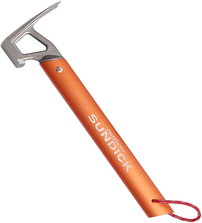 Lixada Camping Aluminum Tent Hammer Outdoor Camping Tent Hammer Stainless Steel Tent Nail Puller Tent Peg Accessory