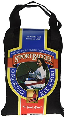 Nada Chair Sportbacker Portable Back Supporter for Seat Backs Camping Boating Concerts - Convertible Pouch Bag (Black)