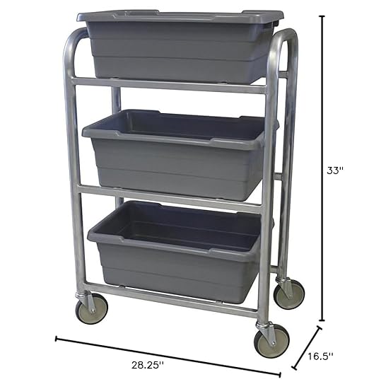 UltraSource Industrial Poly Tote Carts (3 Lug Vertical - 29 D x 16 W x 44 H)