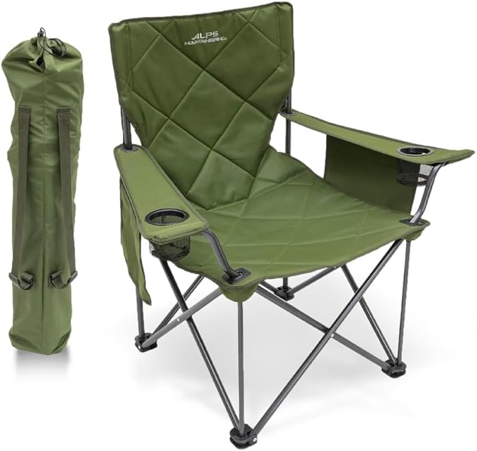 ALPS Mountaineering King Kong Camping Chairs for Adults with Mesh Cup Holders and Pockets Built Durable and Reliable with Compact Foldable Steel Frame