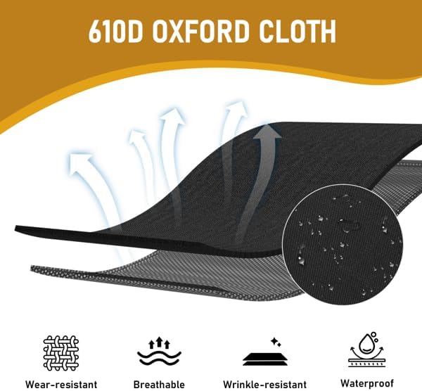 Portable Folding Camping Cot Heavy Duty Sleeping Bed with Carrying Bag 610D Oxford Cloth &amp Lightweight Aluminum Frame 275lbs Load Outdoor Cot for Adults Travel Hiking Office (Black 2 Pack)