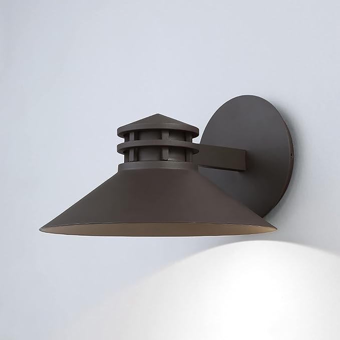 WAC Lighting dweLED Sodor 10in LED Indoor and Outdoor Wall Light 3000K in Bronze