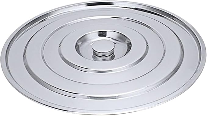 Stainless Steel Pan Lid Cookware Part Heat Resistant Easy Clean Skillet Lid Stockpot Cover for BBQ Buffet Picnics Outdoor 40cm Inner Diameter