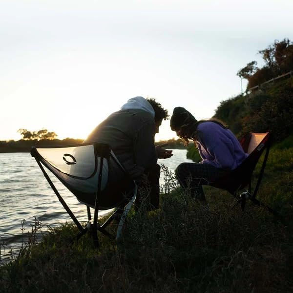 CLIQ ClassiQ 2.0 Camping Chair with Carry Bag - Portable Folding Chair &amp Bag for Outdoors - Reinforced 400 lb Capacity - Quick-Setup Travel Chair for Camping Beach &amp Hiking - Grey