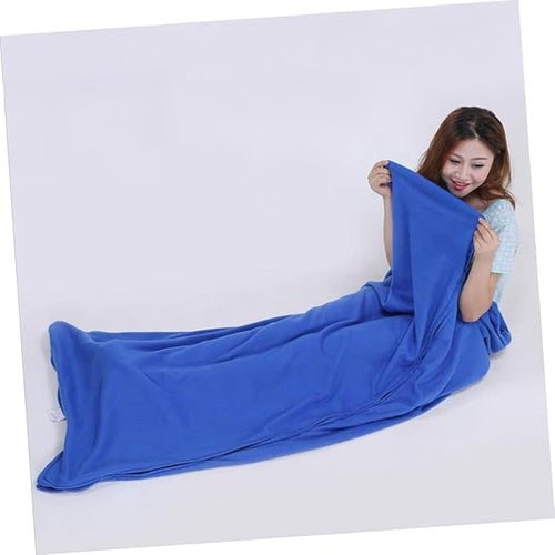 1pc Fleece Sleeping Bag for Outdoor Comfortable Picnic Blanket Washable Camping Mat Reusable Lawn Mat