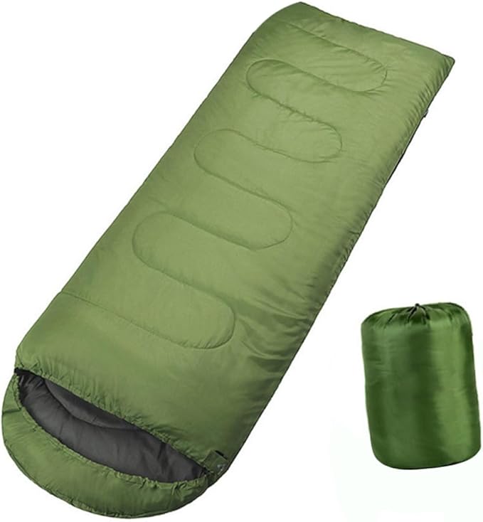 VANZACK Hooded Mummy with Drawstring for Cold Weather Camping Hiking Outdoors Lightweight Blanket for Adults Olive Green