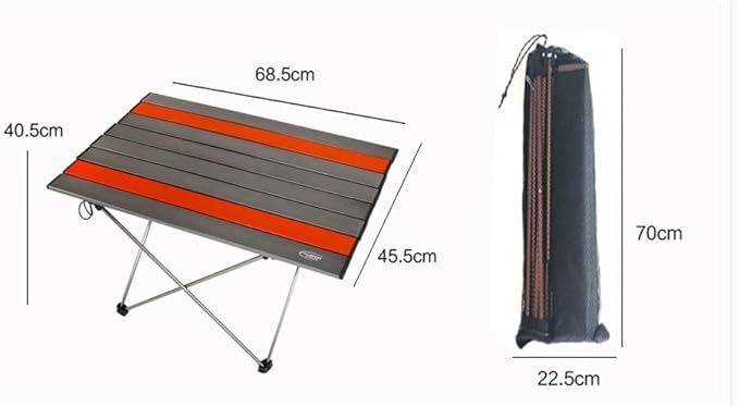 Folding Table Portable Outdoor Folding Tables Slim Lightweight Small Family Table Suitable for FishingPicnicCamping and Trave (Size : Large) ()