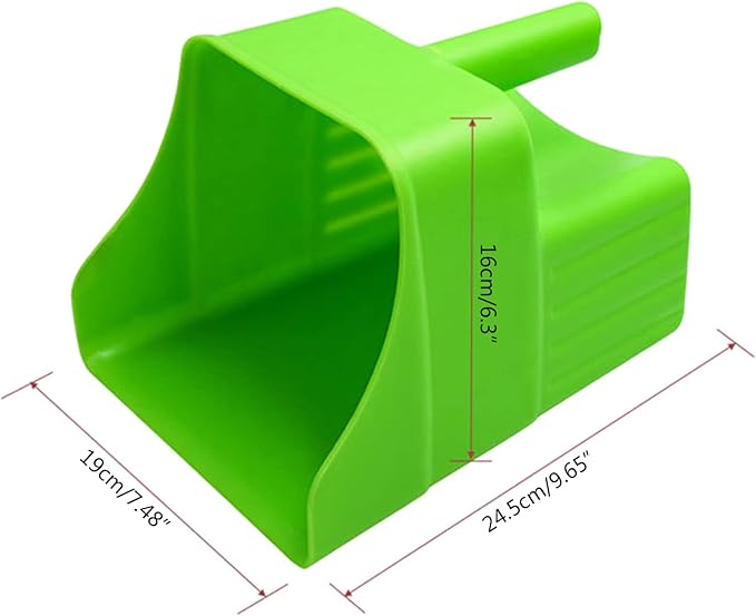 Utility Scoop Food Service Scooper Large Capacity Green for Ice &amp Ingredient Use Suitable for Restaurant Kitchen Feed Scoop