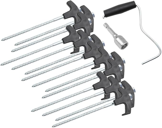 1Set Tent Stakes Durable Outdoor Camping Tent Pegs Reusable Canopy Anchors for Beach Gazebo and Garden Use Tent Accessories
