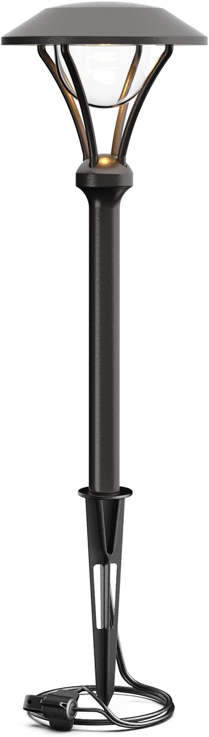 GOODSMANN Low Voltage Pathway Lights Landscape Lighting Outdoor Path Lights Wired LED 1W 60 Lumens 3000K Aluminum Housing Walkway Driveway Light with Stake Connector