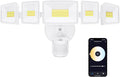 Onforu 5 Heads 120W 12000LM Smart LED Security Lights Motion Sensor Outdoor APP Control 340° Illumination WiFi Alexa Flood Ligh 2700K-6500K Exterior Motion Detector IP65 Wall Light for Yard White