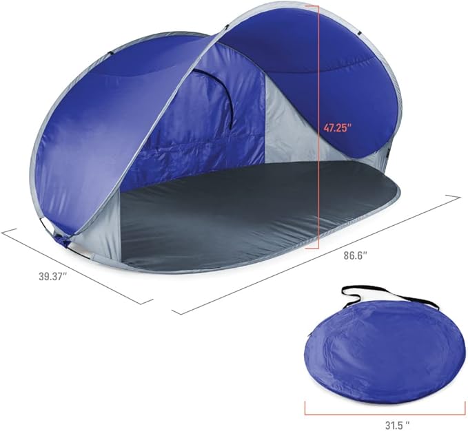 Picnic TIME NFL Manta Portable Beach Tent - Pop Up Tent - Beach Sun Shelter Pop Up